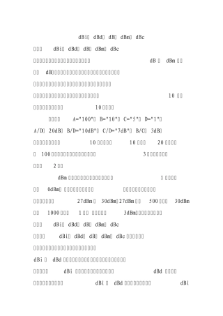dBi、dBd、dB、dBm、dBc