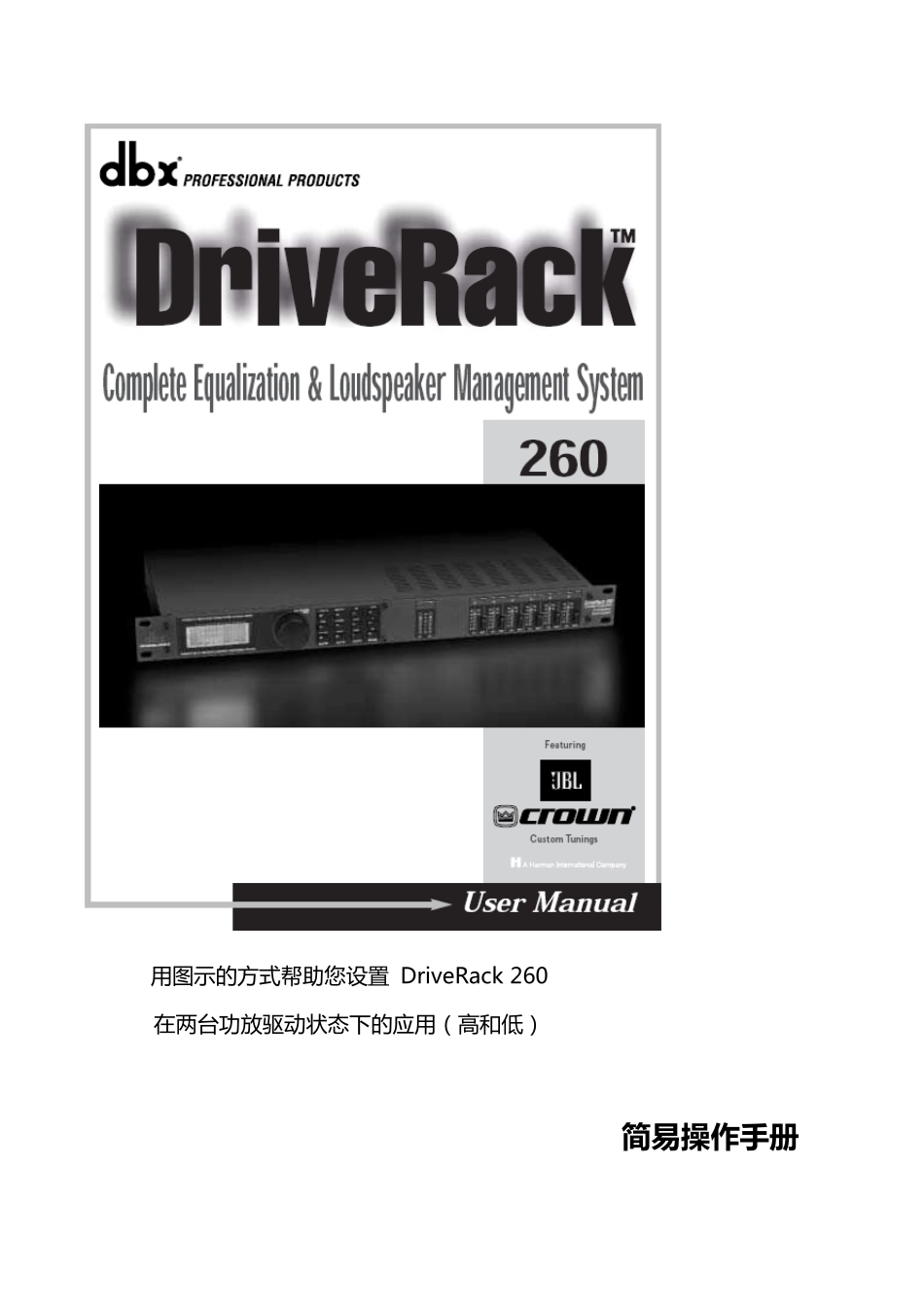 dbx260简易操作手册(前面板)_第1页