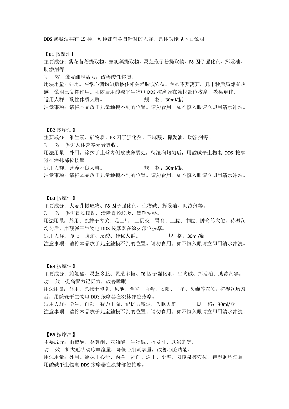 DDS渗吸油共有15种_第1页