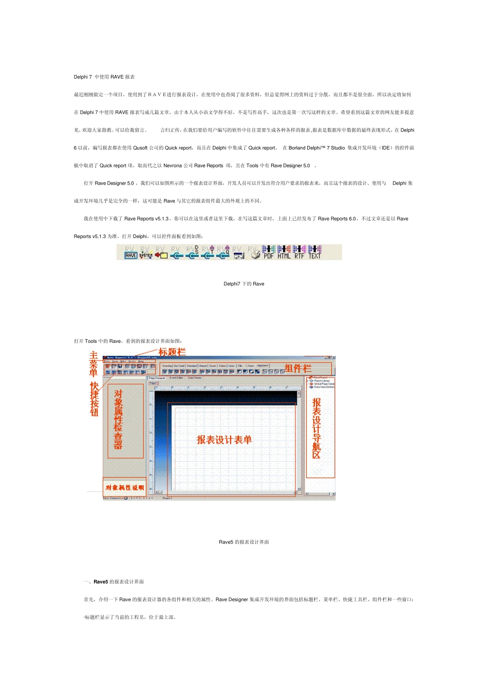 Delphi7中使用RAVE报表_第1页