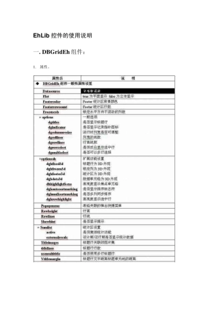 Delphi的EhLib控件的使用说明