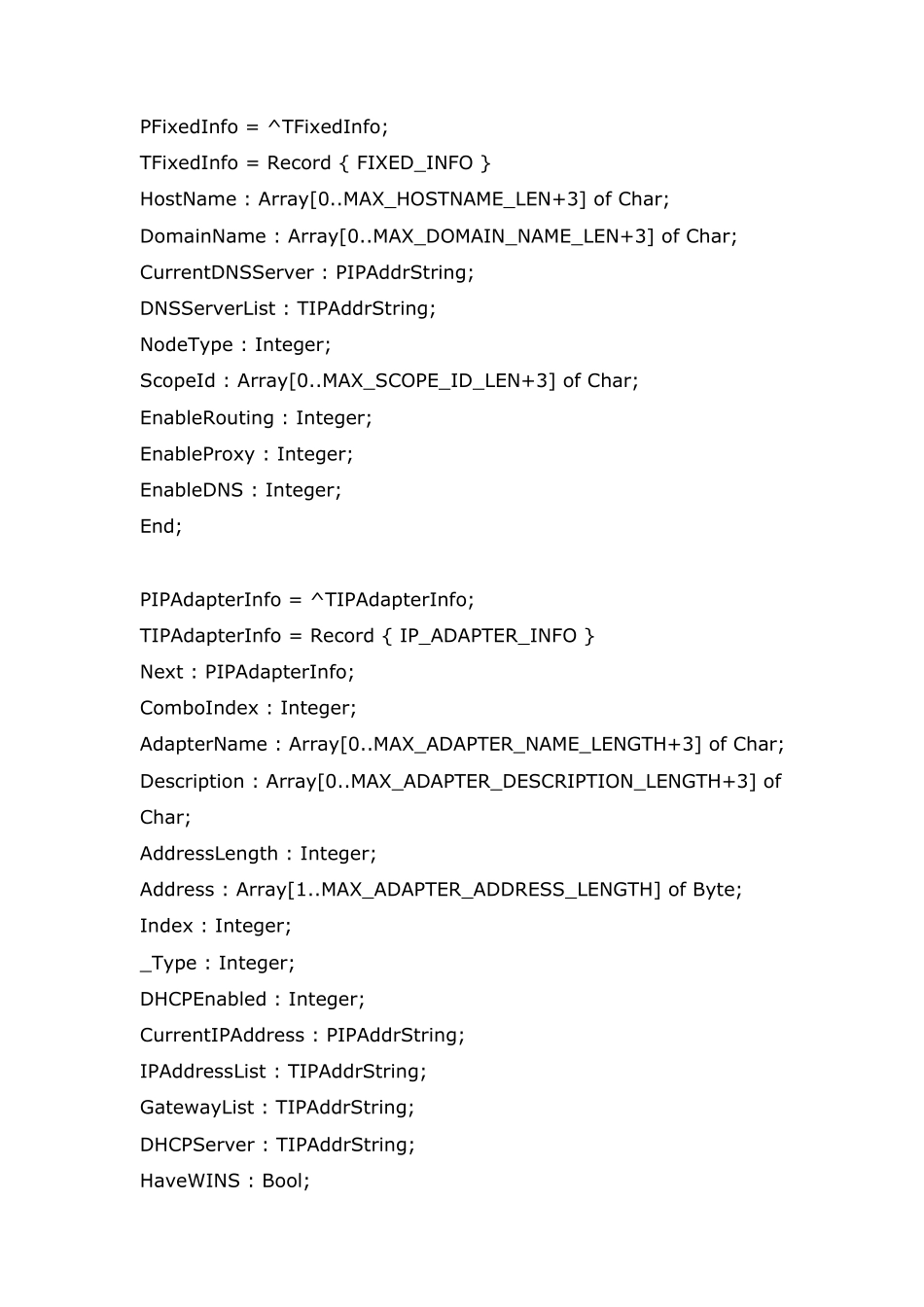 DELPHI获取网卡MAC地址_第3页