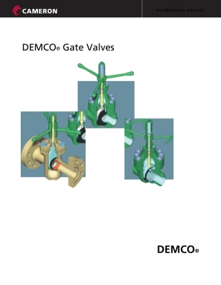 DEMCO闸阀世界级品牌CAMERONGateValveCatalog