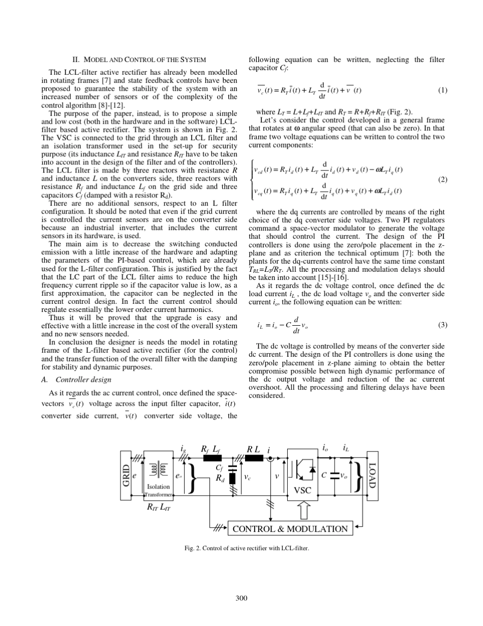 DesignandControlofanLCLfilterbasedThreephaseActiveRectifier_第2页