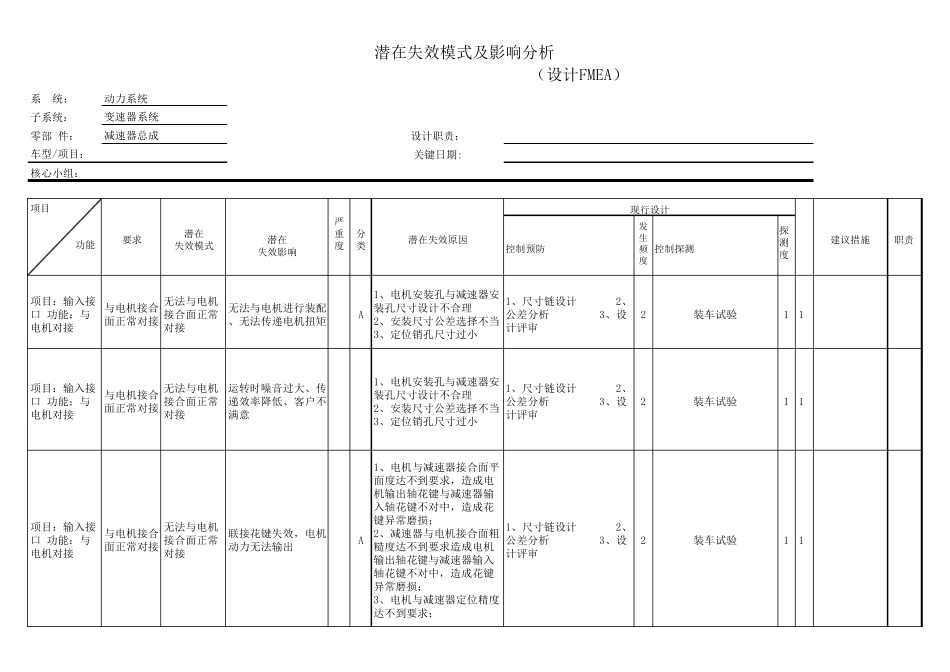 DFMEA减速器_第1页