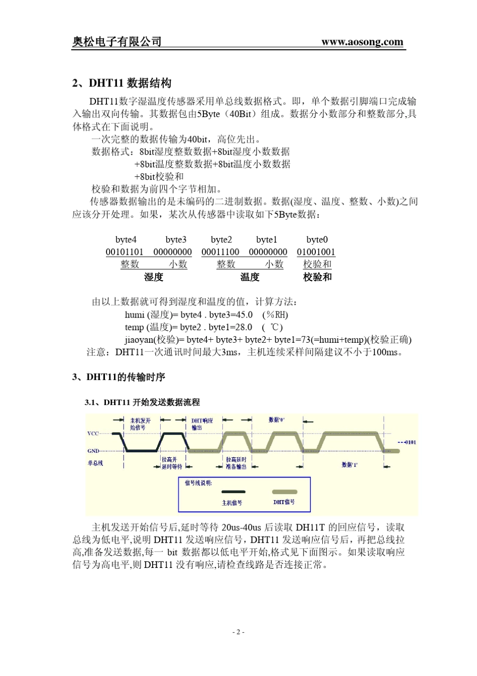 DHT11湿温度传感器使用范例_第2页