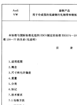 din16231德国冷轧板标准