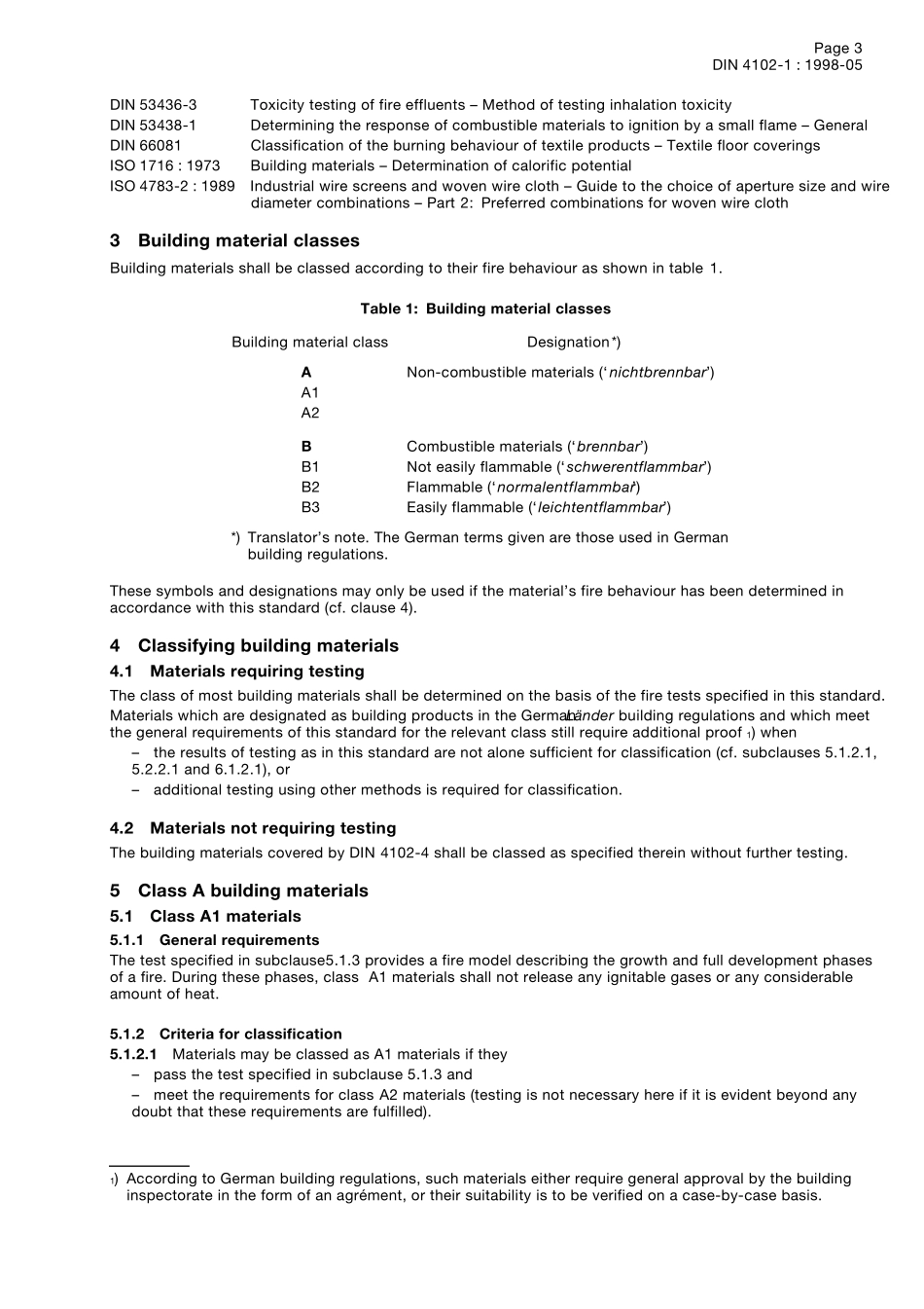 DIN410211998材和构件的耐燃性.第1部分建材.概念、要求和检验_第3页