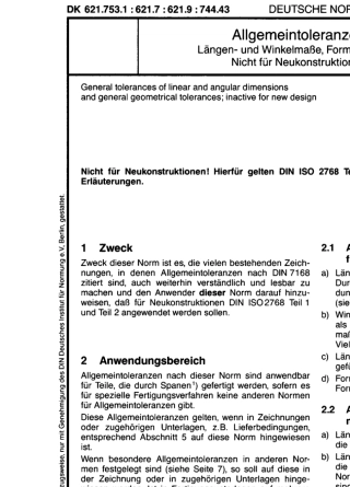 din7168通用公差(长度、角度及一般几何尺寸)