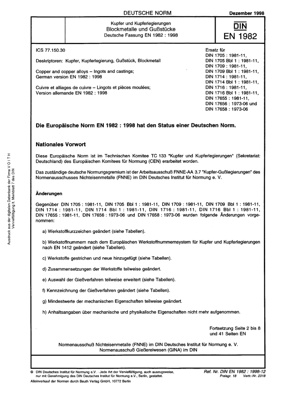DINEN19821998铜及铜合金纯锭铸造_第1页