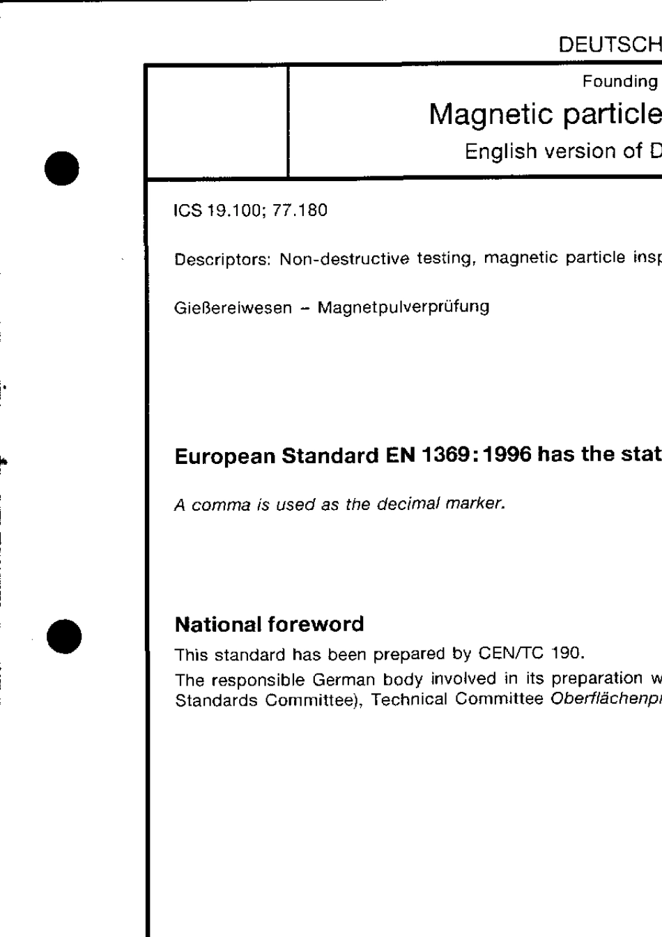 DIN_1369铸铁毛坯件的无损探伤——磁粉探伤欧洲标准_第1页