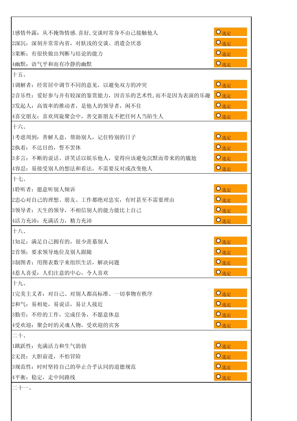 DISC性格测试(试题)_第3页