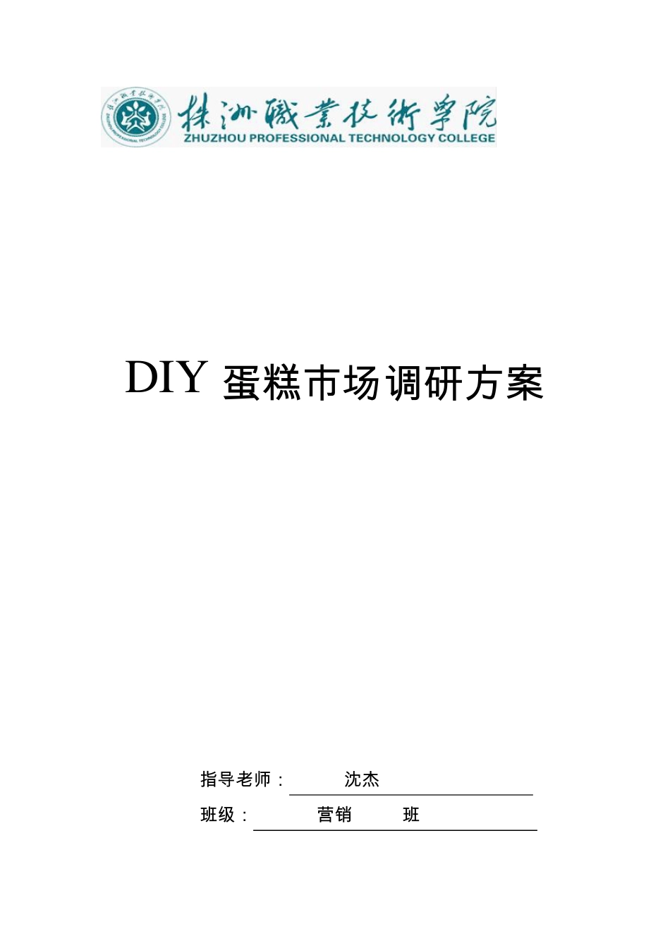 DIY蛋糕坊调研方案_第1页