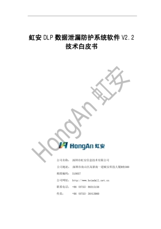 DLP数据泄露防护系统_技术白皮书_Ver1_2
