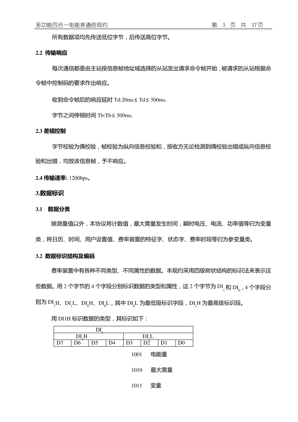 DLT6451997多功能表通信规约_第3页
