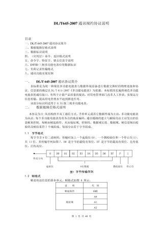 DLT6452007通讯规约说明