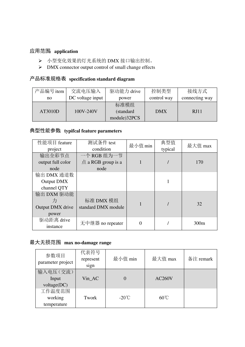 DMX512控制器AT3010DNEW英文_第2页