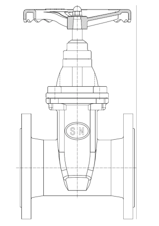 DN100软密封闸阀整套图纸