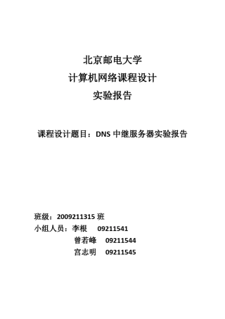 DNS实验报告