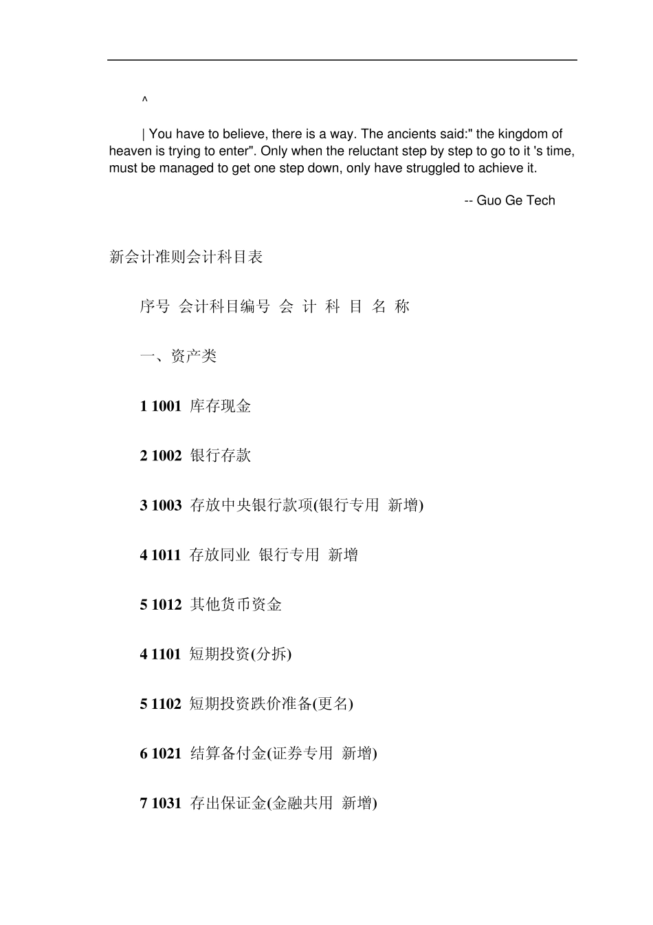 dokaqqk新会_计准则会计科目表_第1页