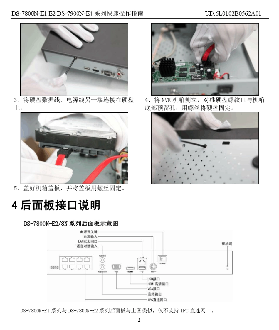 DS7816NE2快速操作指南V3.0.3(中文标配)_20140218_第2页