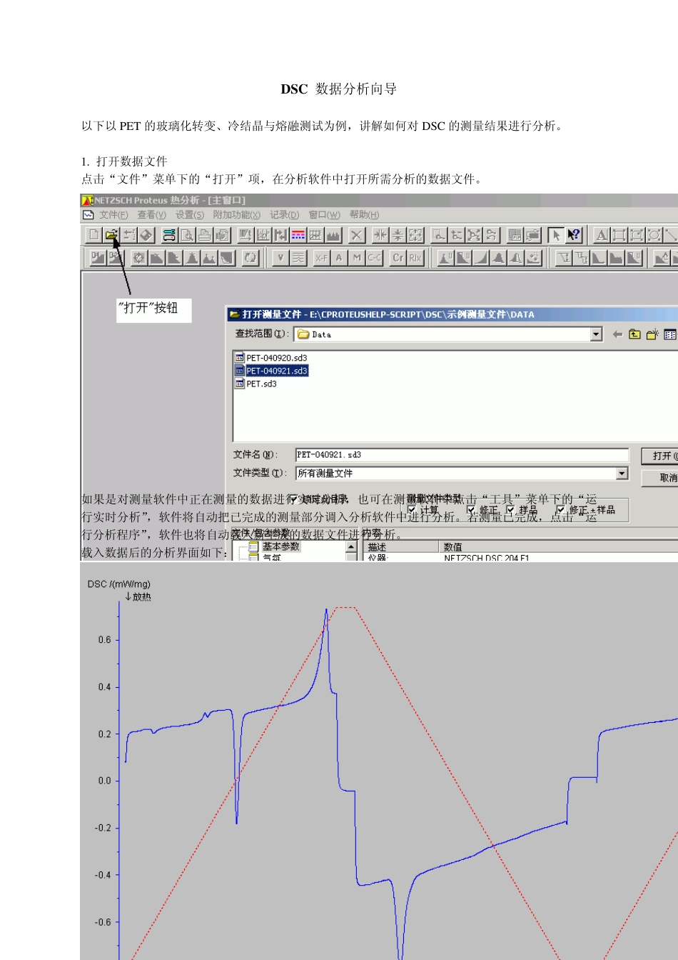 DSC数据分析向导_第1页