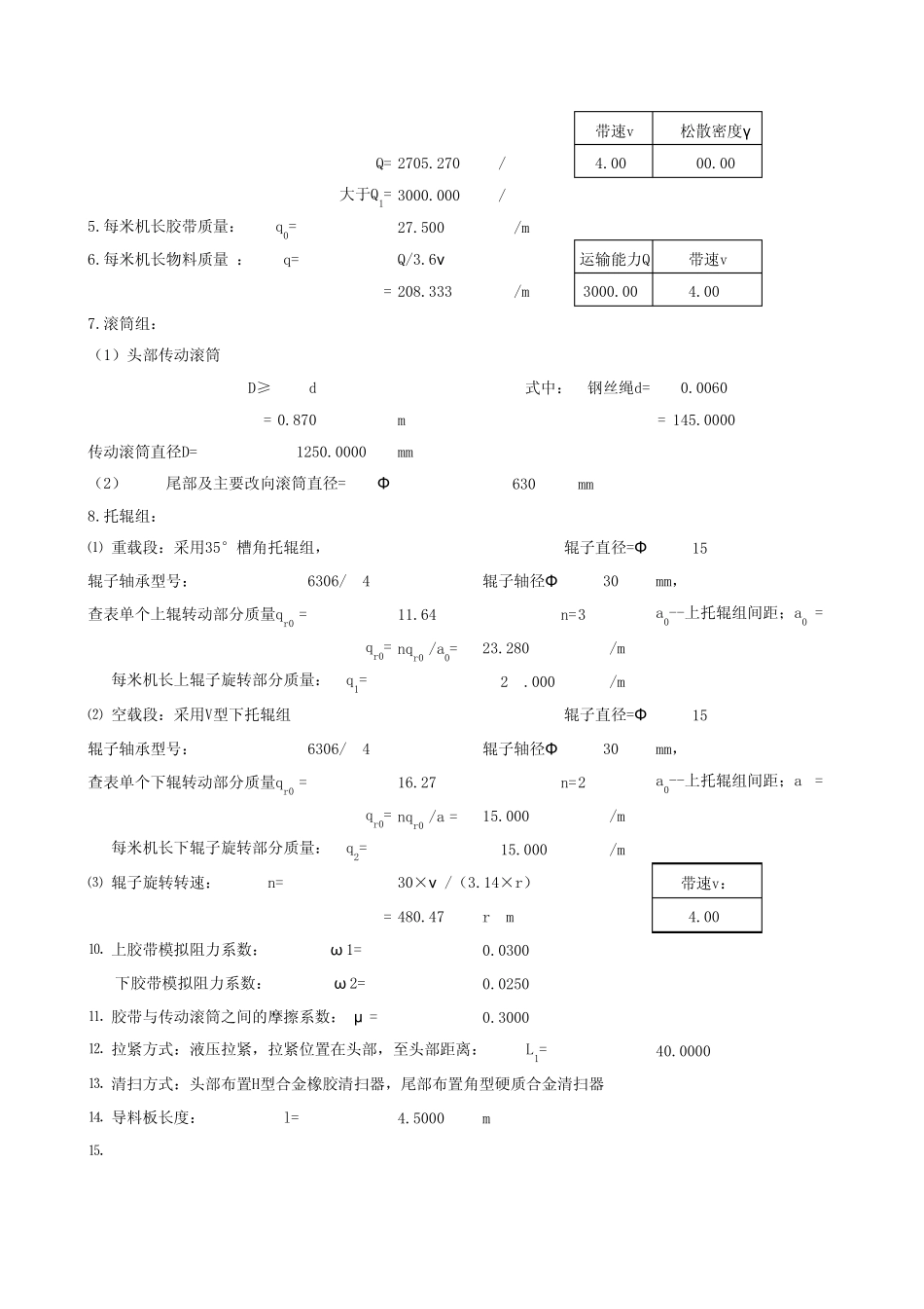 DSJ140煤矿可伸缩皮带机双滚筒煤矿用带式输送机计算书_第2页