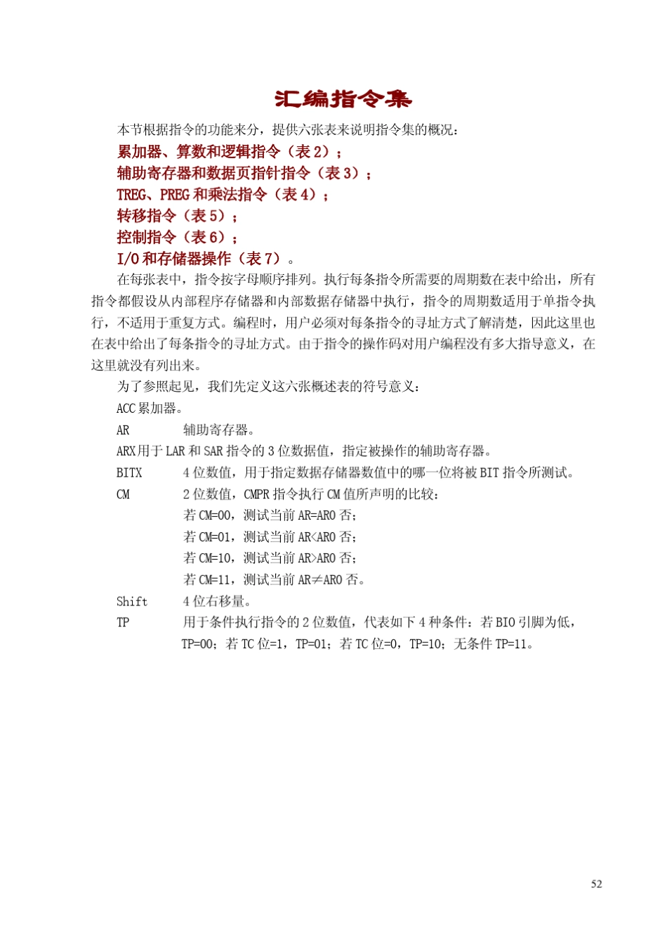 dsp汇编指令系统介绍_第1页