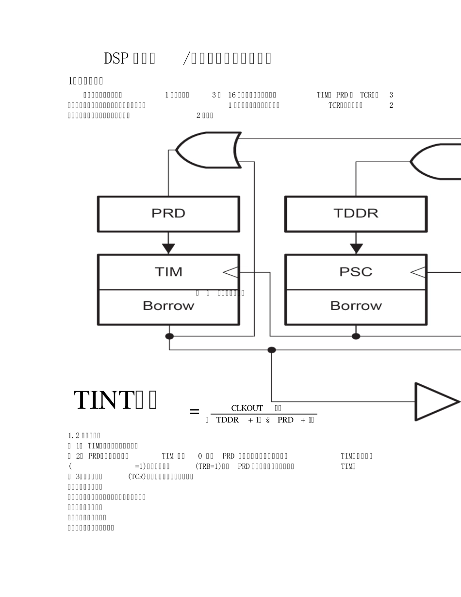 DSP计数器DSP定时器计数器原理及设计举例_第1页