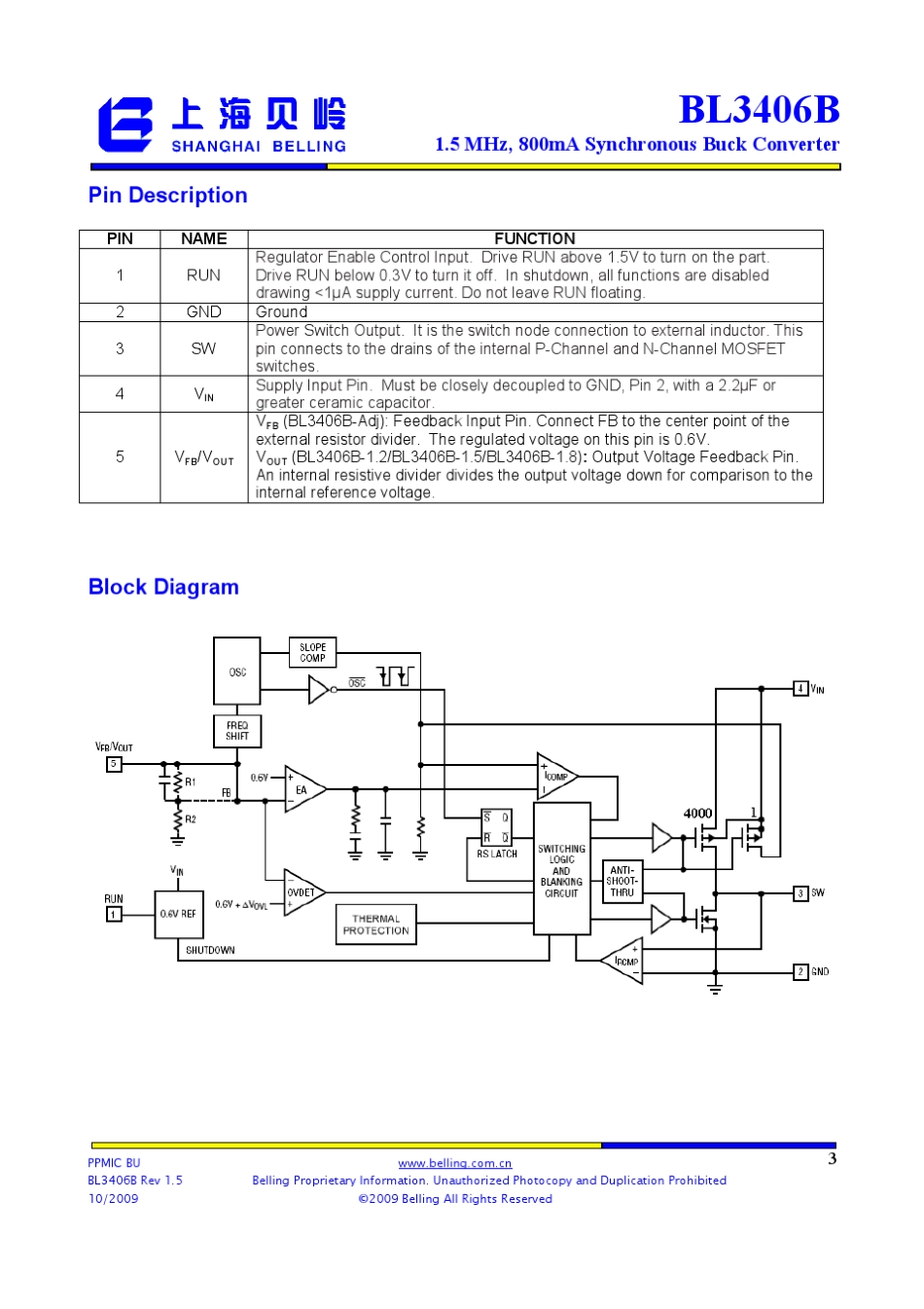 DS_BL3406B800mA同步降压DCDCinSOT235(EN,V1.5)_第3页