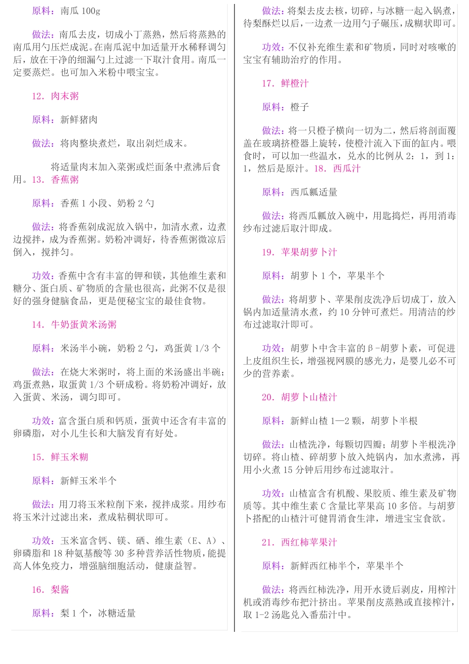 宝宝辅食大全打印版_第2页