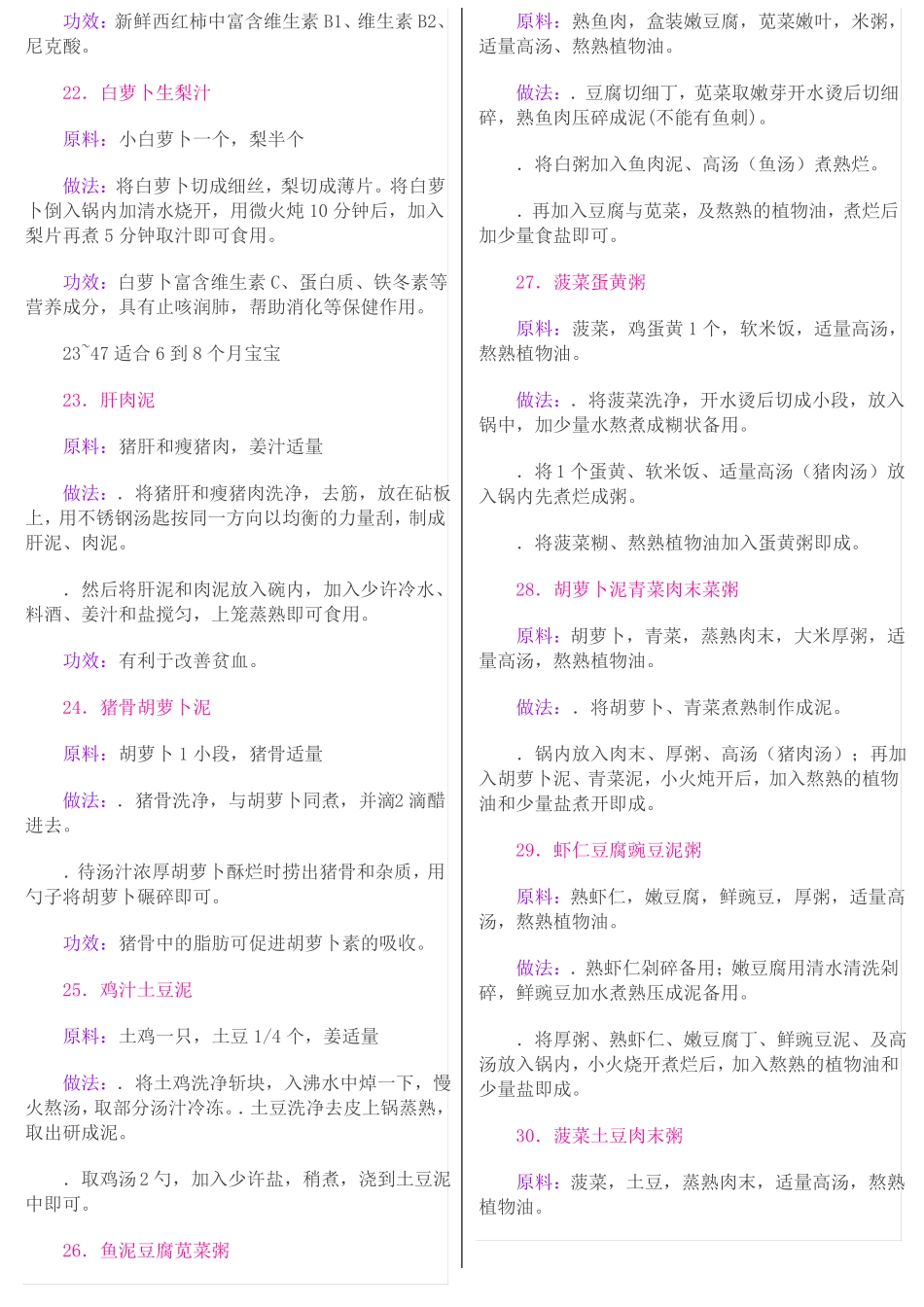 宝宝辅食大全打印版_第3页