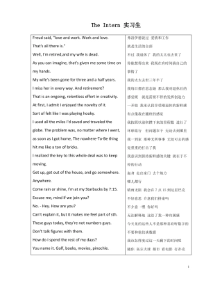 实习生中英字幕