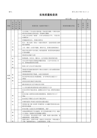 实体质量检查表1