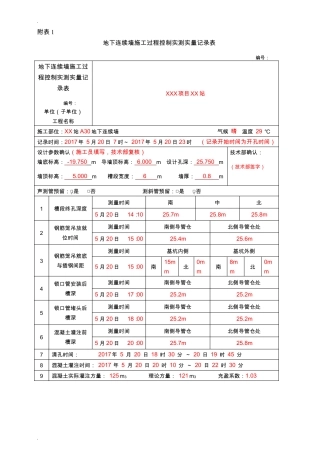 实测实量记录表