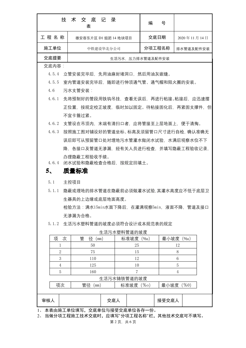 室内排水管道安装技术交底_第3页