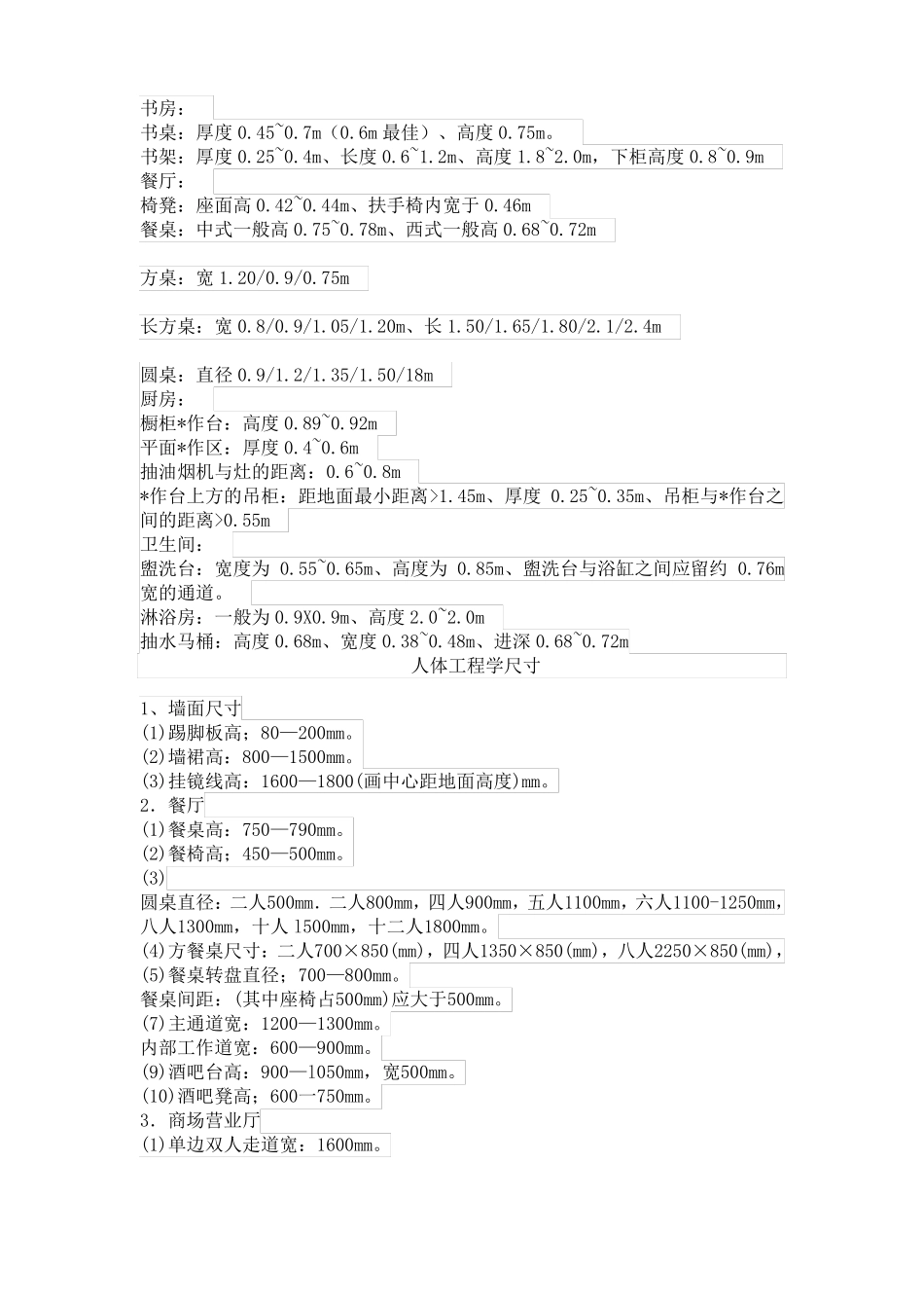 室内装修家具尺寸及摆放距离_第2页