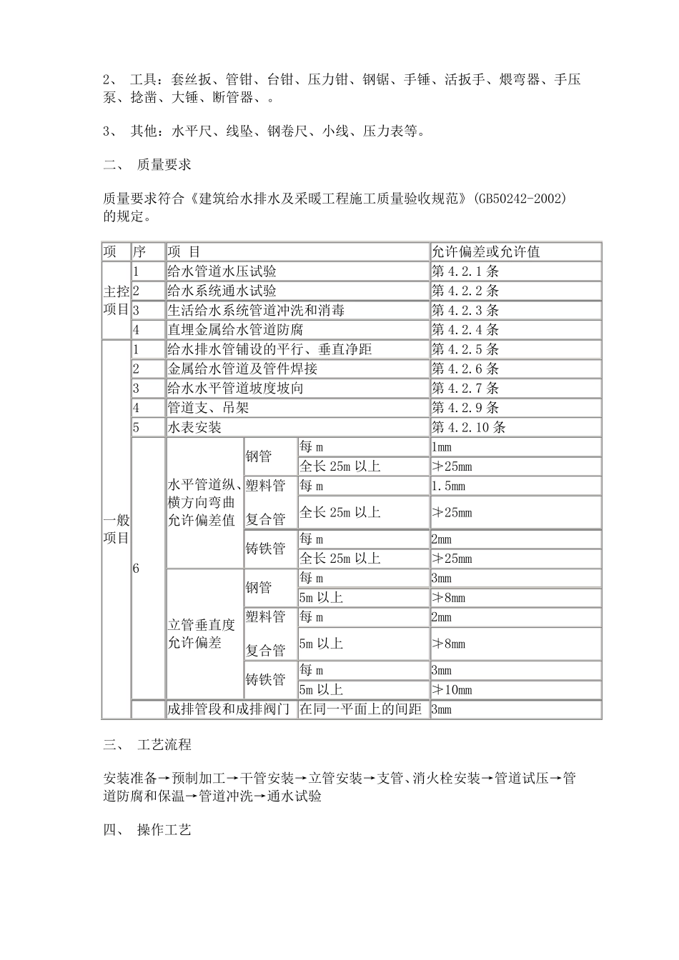 室内镀锌钢管安装技术交底_第2页