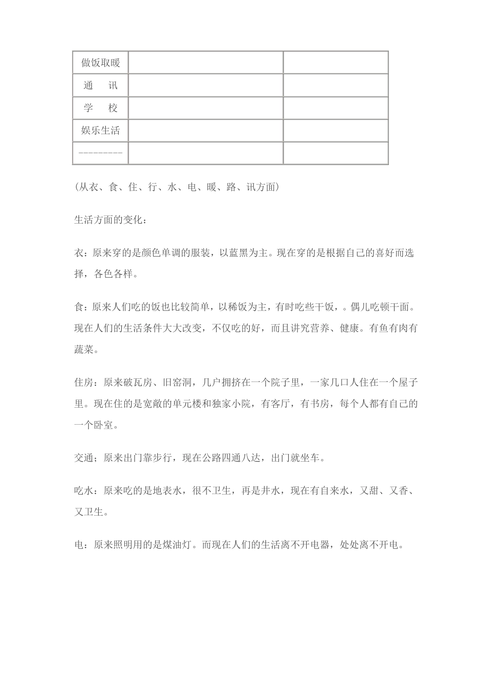 家乡的变化教案_第3页