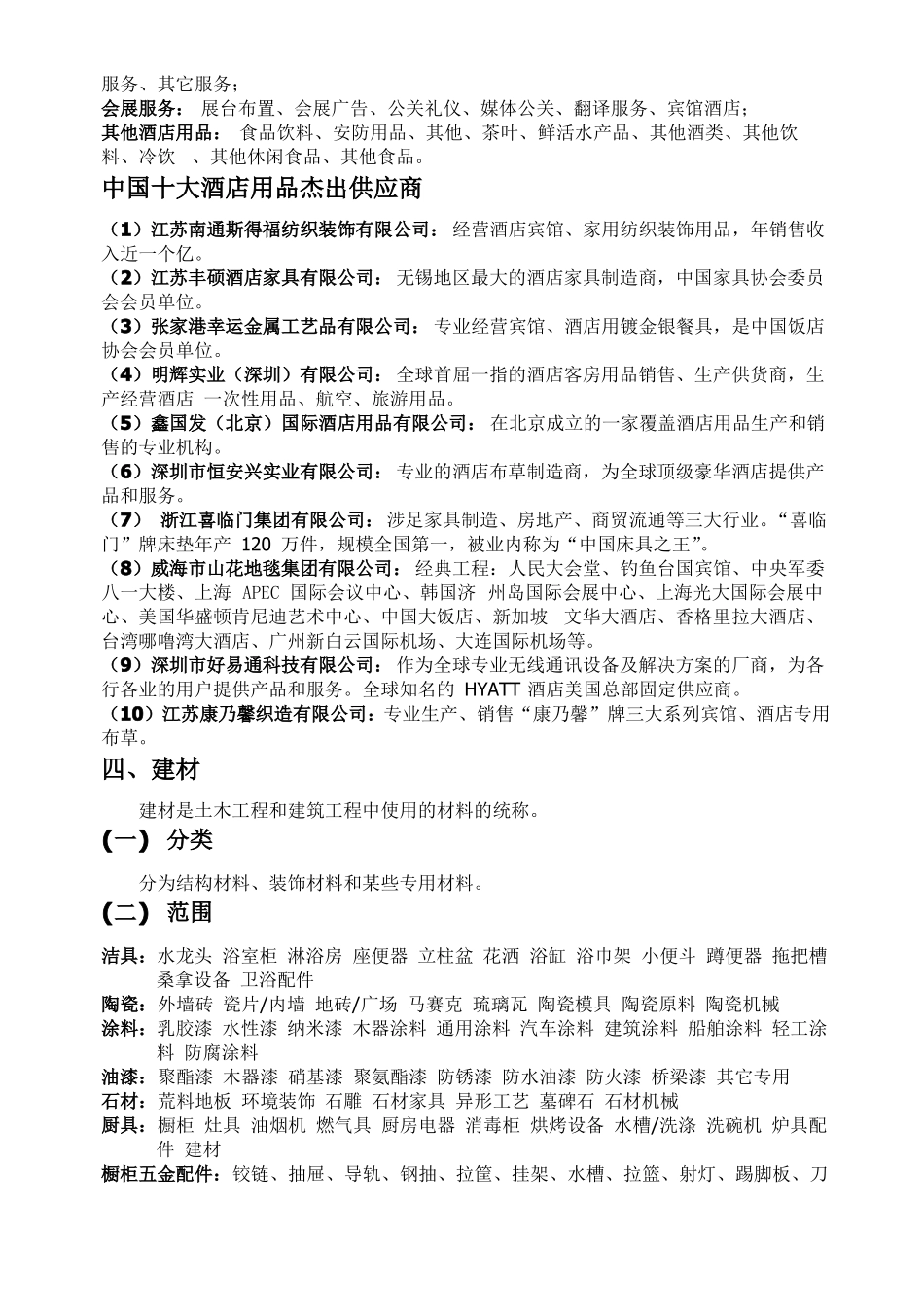 家居建材分类及品牌企业_第3页