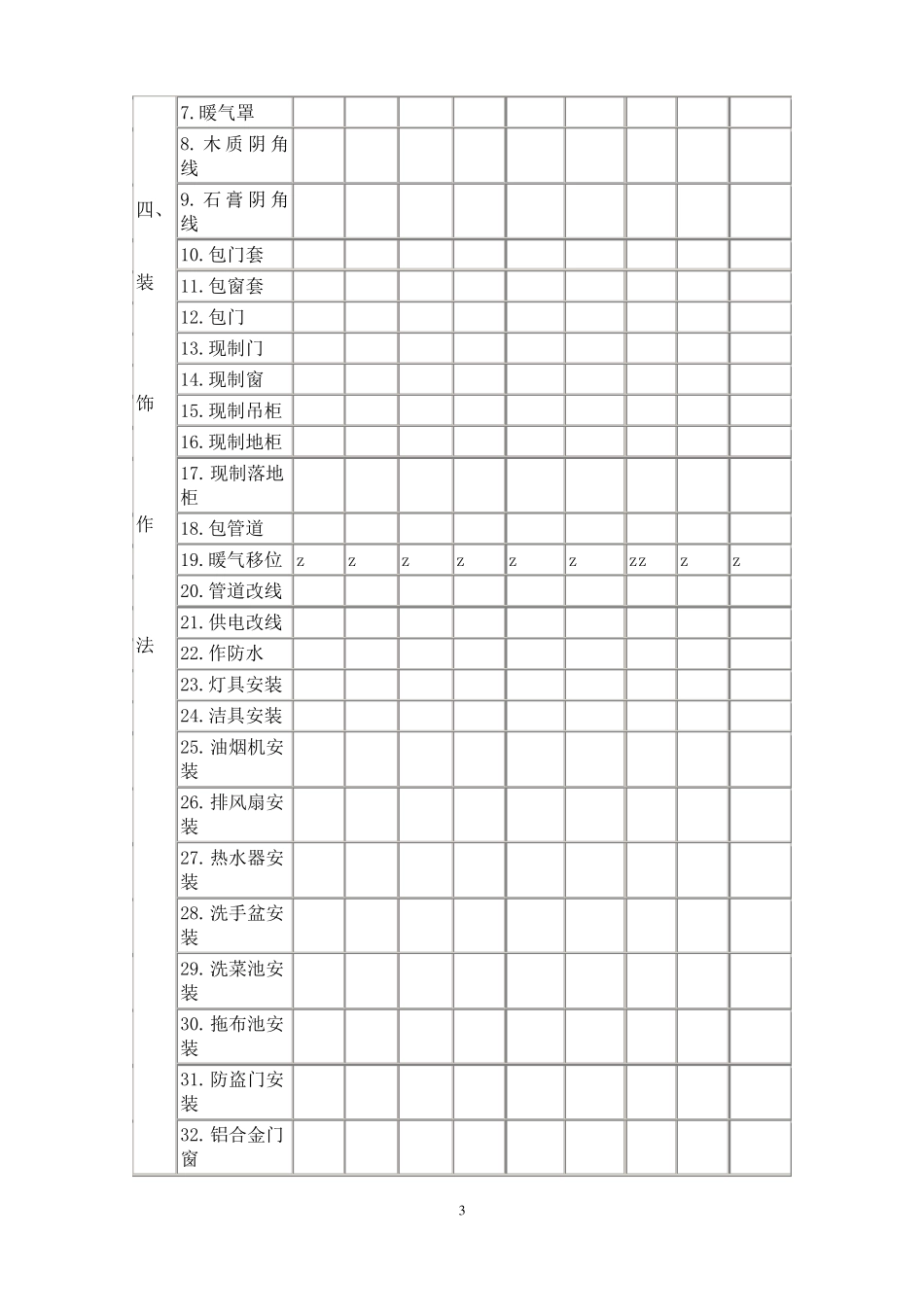 家庭居室装饰装修工程施工合同示范文本_第3页
