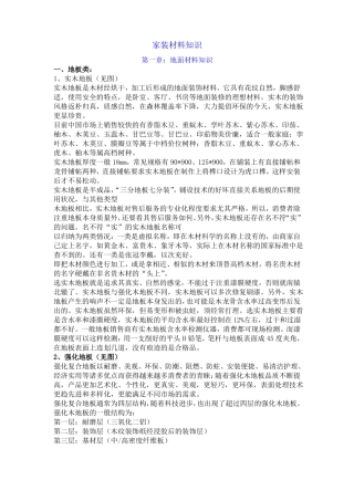 家装材料知识