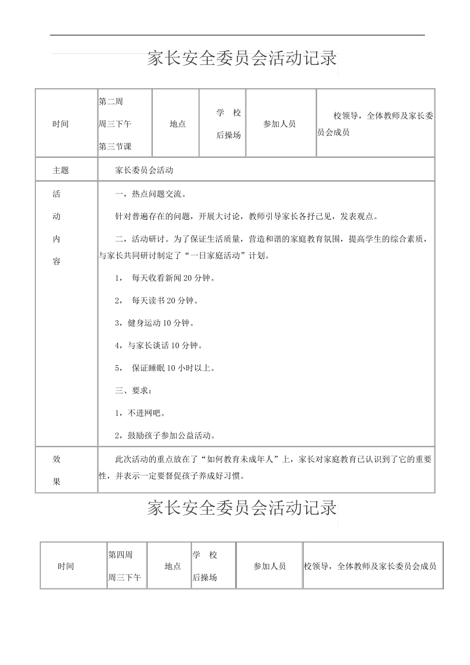 家长委员会活动记录_第2页