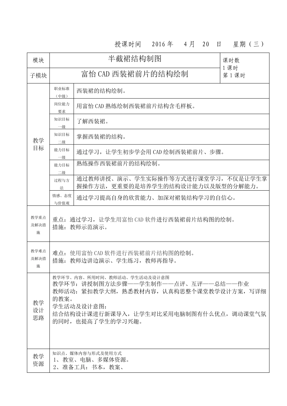 富怡CAD绘制西装裙结构教案_第2页