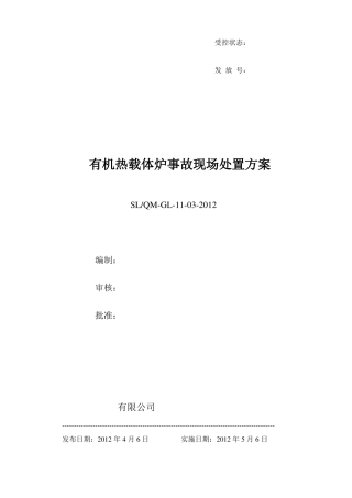 导热油炉应急处置方案