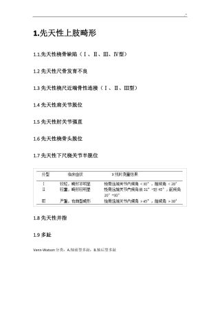 小儿骨科常见病种及其分型