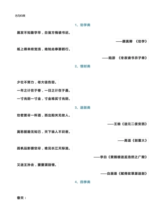 小升初名句积累