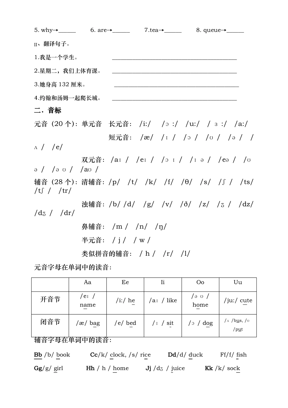 小升初英语衔接教学资料全_第2页