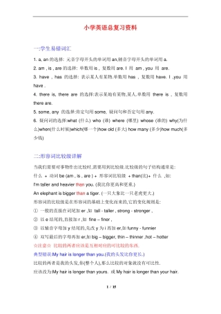 小升初英语复习资料