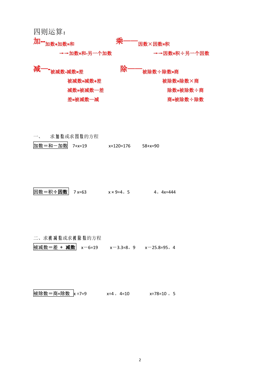 小升初解方程专项练习_第2页